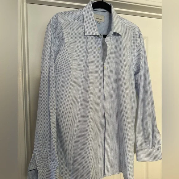 Mens Ted Baker button down shirt 16.5 / 34-35 - Picture 4 of 8